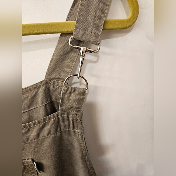 NWT - AKS Amy K Su Tencel/Lyocell Drab Green Maxi Jumper Dress - Size L - Picture 5 of 11